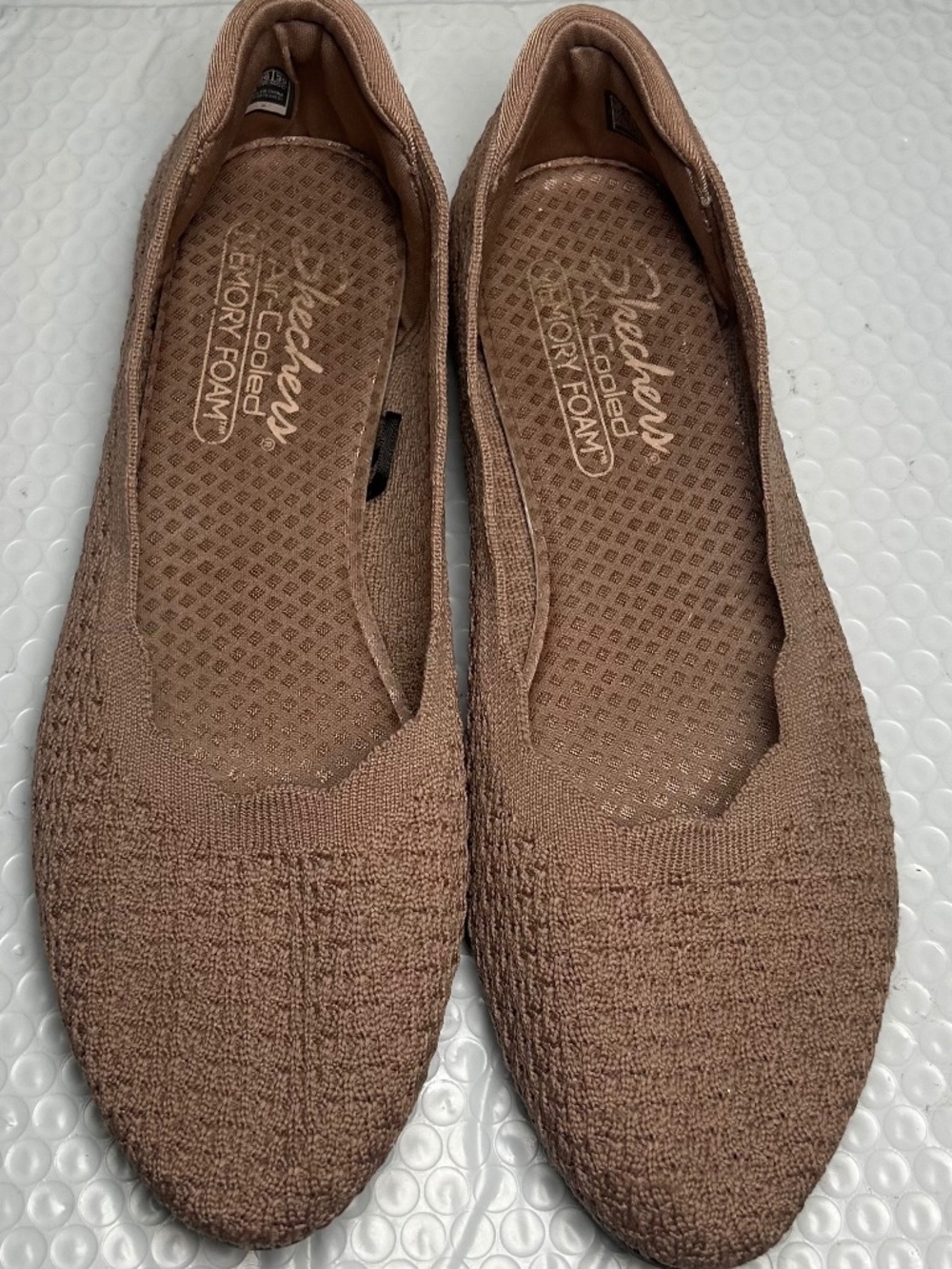 Sketchers Women's Cleo 2.0 Love Spell Ballerina Flat Mocha/Tan Size 9 Slip-on